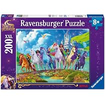 Ravensburger Puzzle Il Magico Mondo Dei Lissy PONY, 100 Pezzi XXL, Per Bambini Dai 7 Anni, Formato 49x36 Cm, Regalo Per Amanti Dei Cavalli