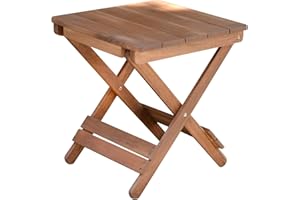 Plant Theatre Table Basse Pliante Adirondack - Table d'Appoint pour Jardin ou Balcon en Bois d’Acacia