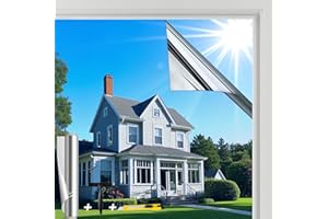 ‎FENSFOLIE Fensfolie Silber(44.5X200cm)| UV-Schutz Sonnenschutzfolie Fenster innen oder außen | Fensterfolie Sonnenschutz Rückstandslose | Thermofolie Fenster Gegen Hitze | Spiegelfolie Sichtschutz