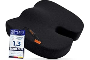 DYNMC you Cojin Silla Oficina - Sentarse cómodamente - Cojin coxis - Alivio para Espalda, coxis - Cojín para sillas de Oficina y más - Cojin viscoelastico y ergonomico, de Espuma con Memoria