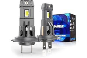 BEAMFLY Ampoule H7 LED Voiture 16000LM, Lampes de Phares, Kit de Conversion Halogène 12V, 6000K Blanche Puissante
