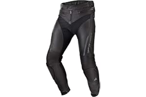 ‎SHIMA SHIMA CHASE Motorcycle Trousers - Leather, Sports Trousers with Hip and Knee Protectors, Perforated Leather for 2 Piece Estate (Black, 50)