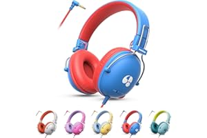 awatrue Kids Headphones, HK05 Wired Headphones for Kids with 74/85db Volume Limited, HD Sound, Sturdy Design & Super Light-135g, Over Ear earphones for iPad/Boys/Travel/School/Tablet