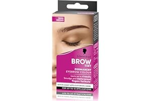 Schwarzkopf Brow Tint Dark Brown (10ml), Permanent Eyebrow Tint, Long-Lasting Intensity, Water- and Smudge-Proof, Easy Applic