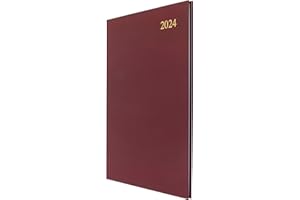 Collins Debden Collins Essential kalendarz tygodniowy A4, planer na rok 2024, kompletny planer na 2024 rok, tygodniowy i miesięczny, rozmiar A4 (kasztanowy)