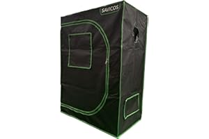 Saving Plus Indoor Grow Light Box Tent Aluminum lined Bud Dark Room for Hydroponic Fan with window 90X50X120CM