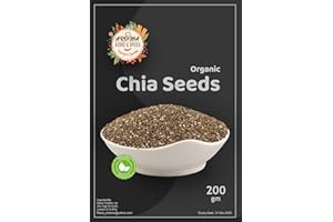 AROMA HERBS & SPICES SUPREME QUALITY Organic Chia Seeds | 200gm | Raw Organic Chia Seeds | Source of Fibre | No Additives | Authentic | Premium Quality | High Fibre | High Protein | Vegan, Keto, Gluten Free and Non-GMO | (200 Gram)