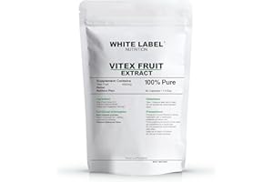 White Label Nutrition Vitex Fruit Supplement - High Potency - | 30 Capsules | 4500mg | UK Made | GMO-Free |