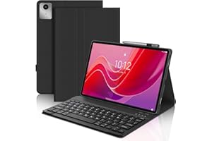 JADEMALL Keyboard Case for Lenovo Tab M11 11", UK Layout Wireless Detachable Bluetooth Keyboard with Stand Cover and Pen Holder for Lenovo Tab M11 (TB330FU/TB330XU) 11 Inch 2024 Tablet, Black