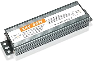 ZAKVOP 24V 3.4A 80W, 24V LED Driver 80W 3.4A, LED 24v power supply, 240v to 24v transformer, Constant Voltage Driver Adapter, Low Voltage 24v transformer for LED Strip Light, LED Bulbs and Ring Doorbell