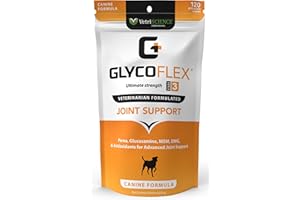 VetriScience Laboratories Glycoflex 3 Hip et Joint Support pour Chiens, 120 Bite de Taille à mastiquer, 30.69