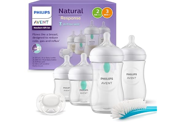 Kit nouveau-né - PHILIPS AVENT - Natural 3.0 AirFree - 2 Biberons 125ml + 2 Biberons 260ml + Sucettes Ultra Douce 0-6M