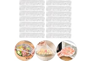 S_WAY 400 unidades de film transparente con goma elástica, tapas para alimentos, bolsas de sellado elásticas, bolsas de sellado reutilizables, cubiertas para alimentos para el almacenamiento de alimentos