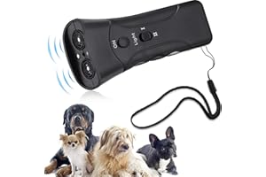 FRIENDA Herramienta Ultrasónica de Perros de Entrenamiento de Mano Entrenador Repelente de Perros de Mano Repelente de Perros de Doble Canal Dispositivo Evitar Ladridos de Perros