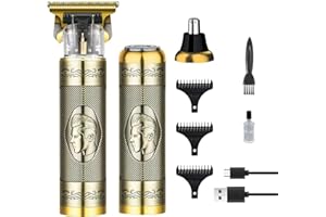 Journeyside Regolabarba Tagliacapelli Uomo 3 in 1, Tagliacapelli da Uomo Professionale, Rasoio Elettrico Barba e Capelli, Mini Tagliacapelli con 3 Pettini Limite