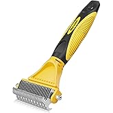 morpilot Hundebürste Katzenbürste, 12+23 Haustier Edelstahlkamm Entfernen von unerwünschten Haaren und Entwirren Knoten, Redu
