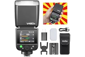 ‎GODOX GODOX V480C lampa błyskowa do aparatu Speedlite, ekran dotykowy, GN50 HSS 1/8000s Sync, 7,2 V/2200 mAh, lampa GODOX kompatybilna z Canon