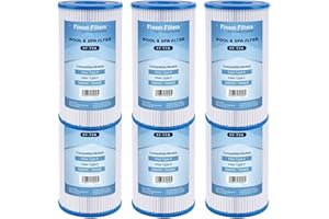 FINEST-FILTERS 6 Pack Replacement Swimming Pool Pump Water Filter Cartridge Compatible for Bestway 3 & Intex Type A Or C Pool Water Filters