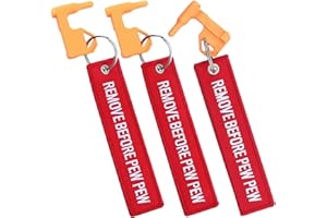 YONCONO 3 Stück Kammer Sicherheitsflagge für Gewehre, Handfeuerwaffen, Schrotflinte, Stickereianhänger REMOVE BEFORE PEW PEW - Universelle Kompatibilität