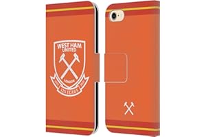 Head Case Designs Licenza Ufficiale West Ham United FC Fuori Casa Portiere 2020/21 Kit Crest Custodia Cover in Pelle a Portagoglio Compatibile con Apple iPhone 7/8 / SE 2020 & 2022