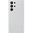 Samsung Leather Cover Custodia in pelle per Galaxy S22 Ultra 5G, Grigio chiaro