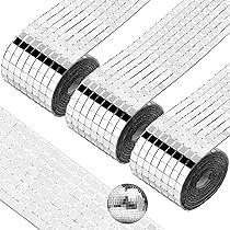 1800 Pezzi Mosaico Specchio Autoadesivo - Quadrati 5x5mm Vetro Per Decorazioni Bagno E Cucina