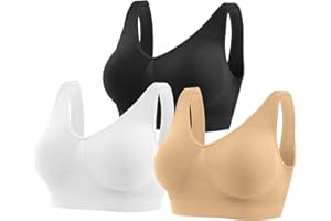 YUTYTH Comfort Bra Women Sports Bras, Wirefree Crop Top for with Removable Pads for Women Sleep Yoga Daily Wear