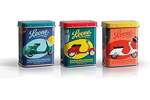 Leone dal 1857 - Lattina Pastiglie Leone Miste Dissetanti Edizione Speciale Vespa - Caramelle Miste Senza Glutine e Vegane - 3 Lattine da 30g (3 x 30g)