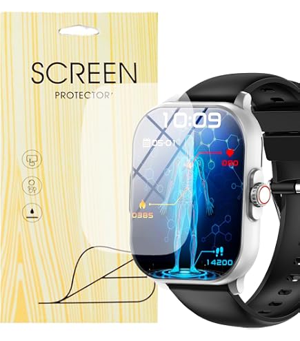 MIHENCE Pellicola protettiva per smartwatch p95 da 2,0 pollici, in TPU HD, compatibile con smartwatch ZOSKVEE, Narcid e Popglory [6 pezzi