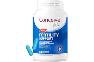 Conceive Plus Vitamines de fertilité pour homme - Stimule la testostérone, augmente la production de sperme - Zinc, folate, racine de Maca, sélénium, pilules - 60 capsules végétariennes