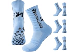 FANSEZQ 3 Pares De Calcetines De Fútbol, Calcetines Deportivos 39 – 46, Antideslizantes Para Hombre y Mujer, Agarre Antideslizante