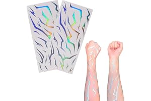 2 ark KPOP tillfälliga demontatueringar, laser demonenergi kostym mönster, animemönster tatueringar klistermärken barn, falsk