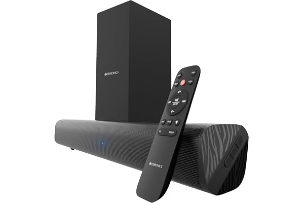ZEBRONICS 90 Watts, Compact Soundbar, Home Theatre, Dual Driver Soundbar, 11.43cm Subwoofer, HDMI ARC, Bluetooth v5.1, Wall Mountable, Glossy Finish (Juke BAR 200A)