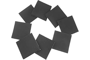 SDLDEER Placa de espuma autoadhesiva, 8 unidades, goma espuma negra, placa autoadhesiva, 100 x 100 x 12 mm, placas de espuma antideslizante para muebles, proyectos de bricolaje