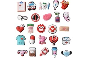 CLDURHGE 25 Pezzi Charm Decorazioni per Scarpe, Spille per Scarpe da Infermiera, Ciondoli Scarpe Per Bambini Decorazione, Scarpe PVC Charms Ornamenti, Multicolore