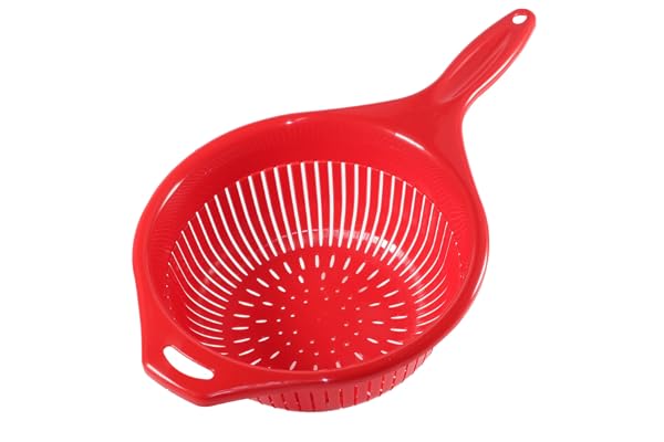 Kerafactum Passoire à pâtes passoire de cuisine passoire pour salade pâtes fruits légumes passoire à salade passoire de cuisine à long manche passoire conique en plastique empilable passe au lave-vai