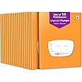 TARGET PUBLICATIONS Single Line Notebooks | Small Single Line Copy | 76 Ruled Pages | Hard Brown Cover | 15.5 cm x 19 cm Approx | Pack of 18 Books | for School, College and Office Use | GSM 57