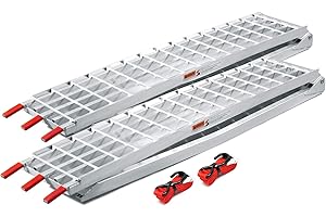 ‎WILTEC Wiltec 2X Auffahrrampe 310 cm 1080 kg für Quad ATV Motorrad, Aluminium Auffahrschiene faltbar, Verladerampe rutschsicher