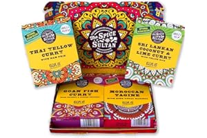 THE SPICE SULTAN FRESHLY GROUND SPICES COOK & DISCOVER The Spice Sultan World Spice Kits Gift Set, Selection of Four Hand-Crafted Recipe Kits, Vegan Friendly, Gluten Free, Sugar Free, Cook & Discover Delicious Meals at Home