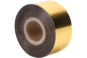 BORDSTRACT Heißprägefolie Papier Leder Stoff Paket Box Dekoration Zubehör 3cm Breite 120 Meter Länge zum Heißprägen von Papier, Leder, Kunststoff, Holz, Stoff(Gold)