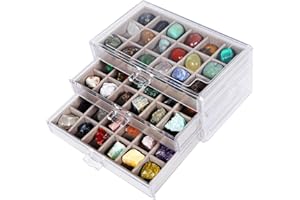 BTYCITYMAO Acrylic Rock Collection Display Case Rock Collection Box for Kids Display Cases for Collectibles Crystal Display Case Holder Shadow Boxes Display Cases Display Cabinet Fossil Display Box