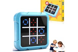 SylvaFusion Tic Tac Toe Game, 4-in-1 Handheld Puzzle GameConsole, Electronic Noughts And Crosses Game, Handheld Puzzle for Family Kids Adults, Birthday Gifts for Ages 3+, Strategy Children's Games