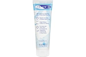 TRISWIM- Lozione Corpo Anti Cloro, Crema Corpo Idratante Rigenerante Intensiva per Nuotatori, Lozione per Pelli Secche, Crema Idratante Dopo Bagno in Acqua di Mare Clorata e Salata-250ml