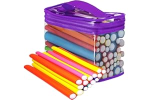 SASAIRY Set di 42 pezzi di bigodini in 7 dimensioni in schiuma resistente per capelli fai da te, bigodini per arricciare i capelli come in un salone, con custodia