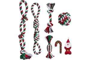 Aitmexcn Dog Toy Rope, 7-Piece Dog Toy Set, Indestructible for Small, Medium, Large Dog, Interactive Dog Rope Toy for Tug of War