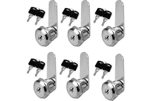 CHMISS 6 Pezzi Serratura della Cassetta, Serrature per Armadietto Blocco a Camma per Cassetta con 12 Chiavi, per Cassetta Postale, Cassetto, Armadietto, Armadio, Cassetta Postale e Così Via(20mm)