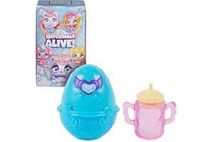 HATCHIMALS ALIVE - Pack de 1 Hatchimals + Biberon - Oeuf 1 Figurine À Collectionner Et 2 Accessoires - A Faire Eclore Avec De L'Eau - Thème Bébé - Jouet Enfant 3 Ans et + - Modèle Aléatoire