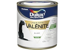Dulux Valentine Peinture Laque Valénite Glycéro multisupport intérieur-extérieur – Grande résistance pour boiseries et ferronneries - aspect Satin Blanc 0,5L