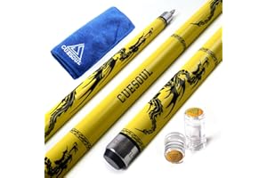 CUESOUL 58" 2 Piece Maple Biliardo Pool Stecche Sticks-19oz