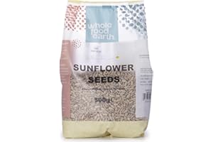Wholefood Earth Graines de tournesol - Sans OGM - Véganes - Sans produits laitiers - Sans sucre ajouté, 500 g